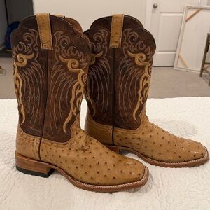 Ariat Men’s Rio Full Quill Ostrich Square Toe Cowboy Boot